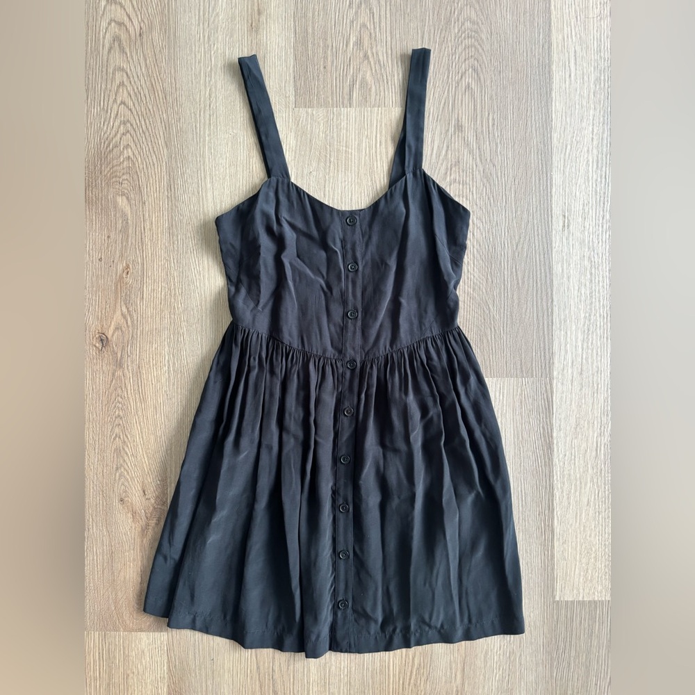 Something Else by Natalie Wood Black Button-Front Dress US 2